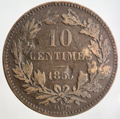1855 Luxembourg 10 Centimes Coin | Collectable Grade