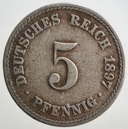 1897 Germany 5 Pfennig Coin | Collectable Grade | a3087