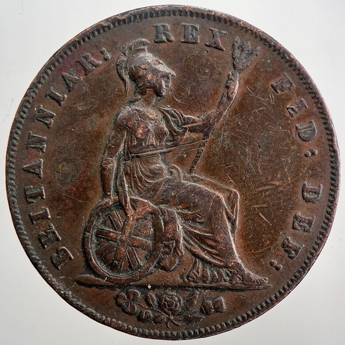 1826 George IV Half-Penny Coin | Very High Grade | a6026