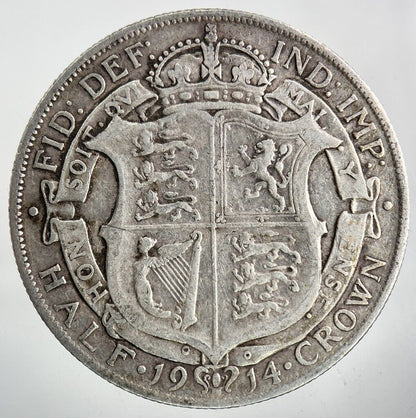 1914 George V Half-Crown Silver Coin | Fine Collectable Grade