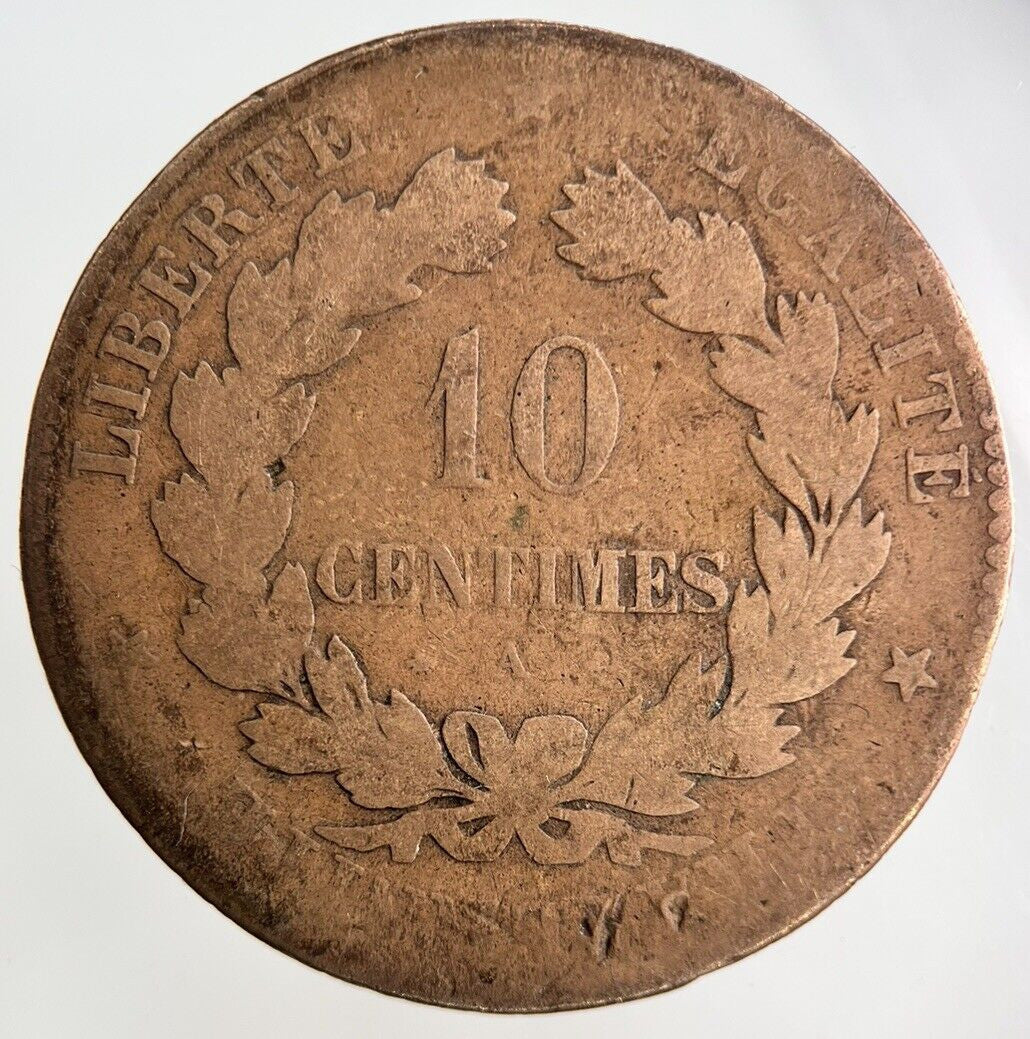 1876 France 10 Centimes Coin | Collectable Grade