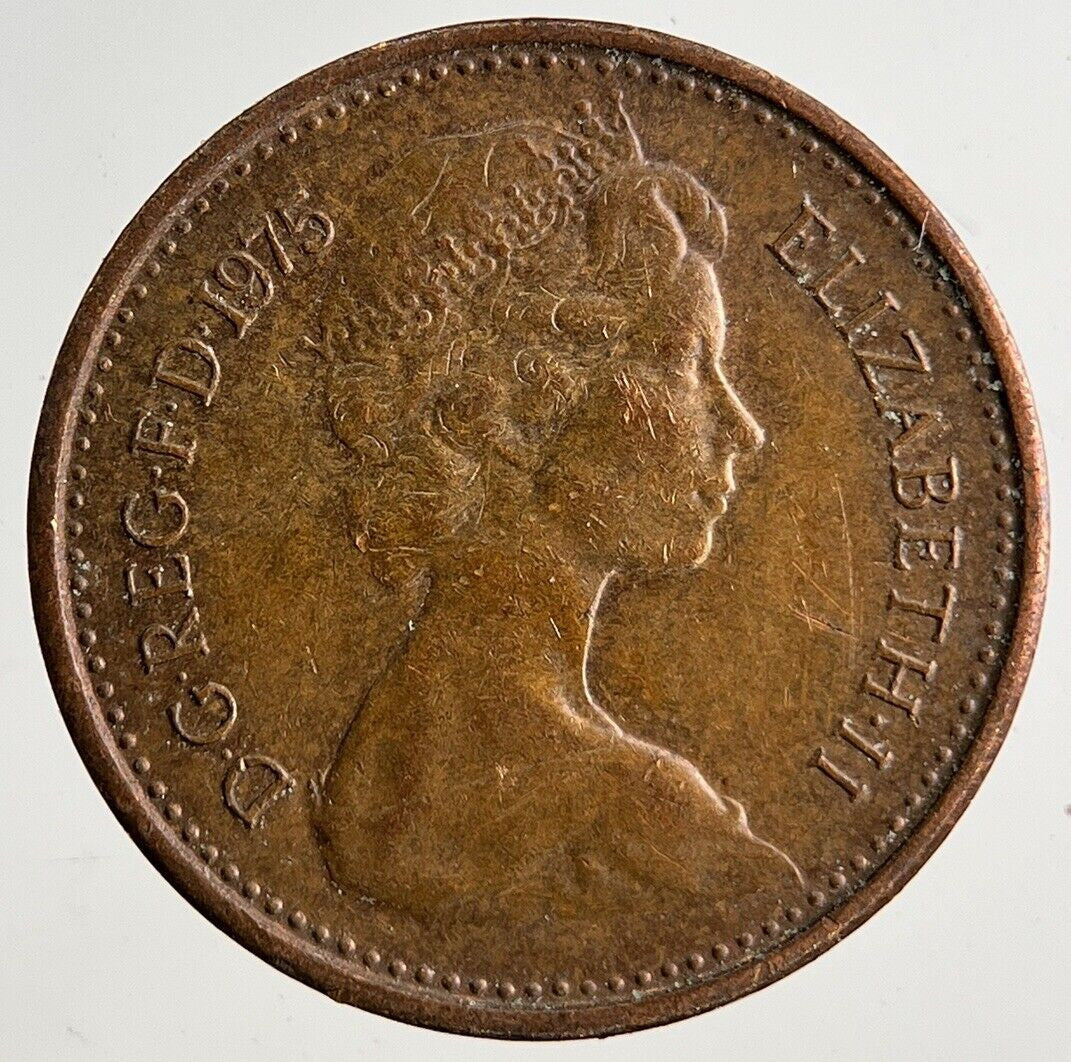 1975 Elizabeth II 2nd 1/2 Half New Penny Pence Coin | Fine Collectable Grade
