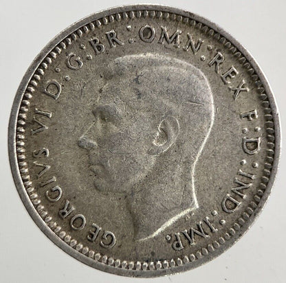 1944 - S Australia Threepence Silver Coin | Fine Collectable Grade