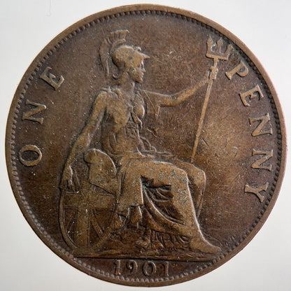1901 Victoria Penny Coin | Fine Collectable Grade | a3772