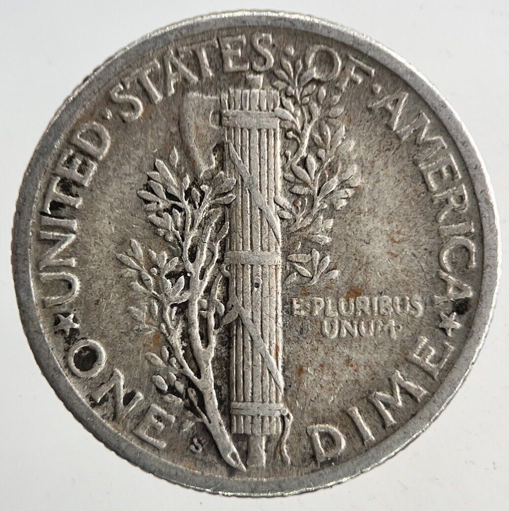 1937-S US USA Mercury Dime Silver Coin | Very High Grade