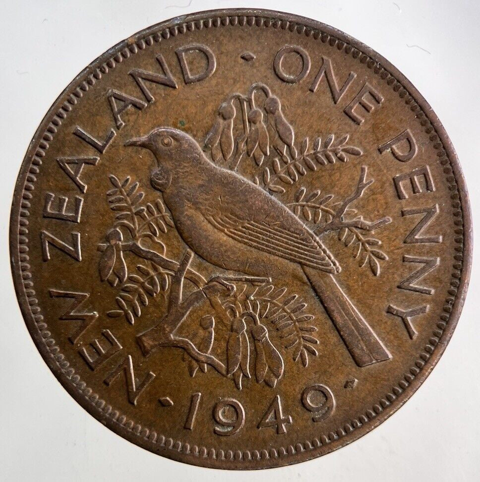 1949 New Zealand One Penny Coin | Very High Grade
