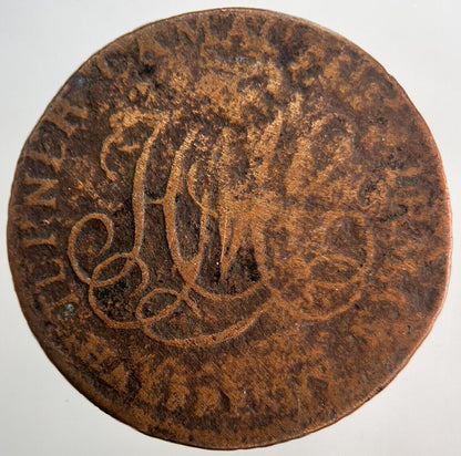 1792 Irish Dublin Half - Penny Token Coin | Collectable Grade | a5592