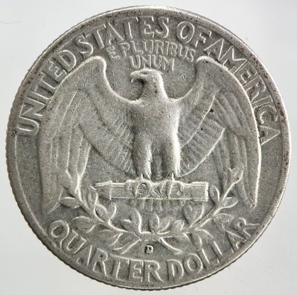 1962 - D US USA Quarter Dollar Silver Coin | Fine Collectable Grade