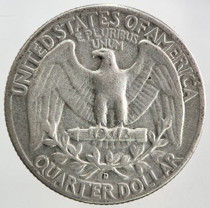 1962 - D US USA Quarter Dollar Silver Coin | Fine Collectable Grade