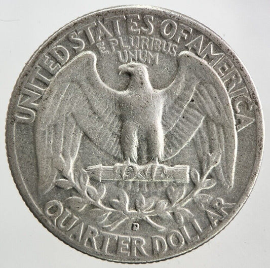 1962 - D US USA Quarter Dollar Silver Coin | Fine Collectable Grade