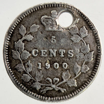 1900 Canada 5 Cents Silver Coin | Fine Collectable Grade