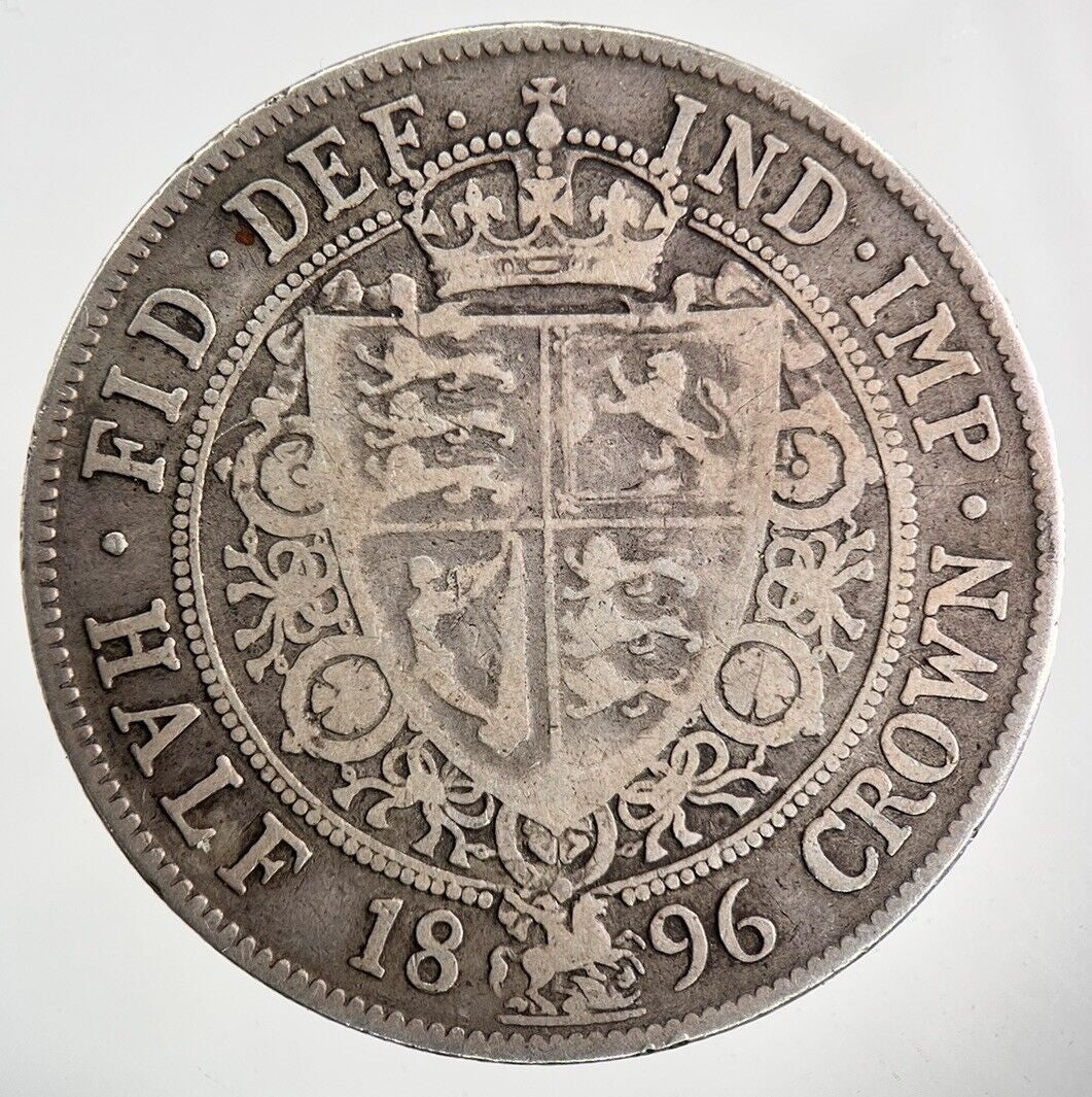 1896 Victoria Half - Crown Silver Coin | Fine Collectable Grade