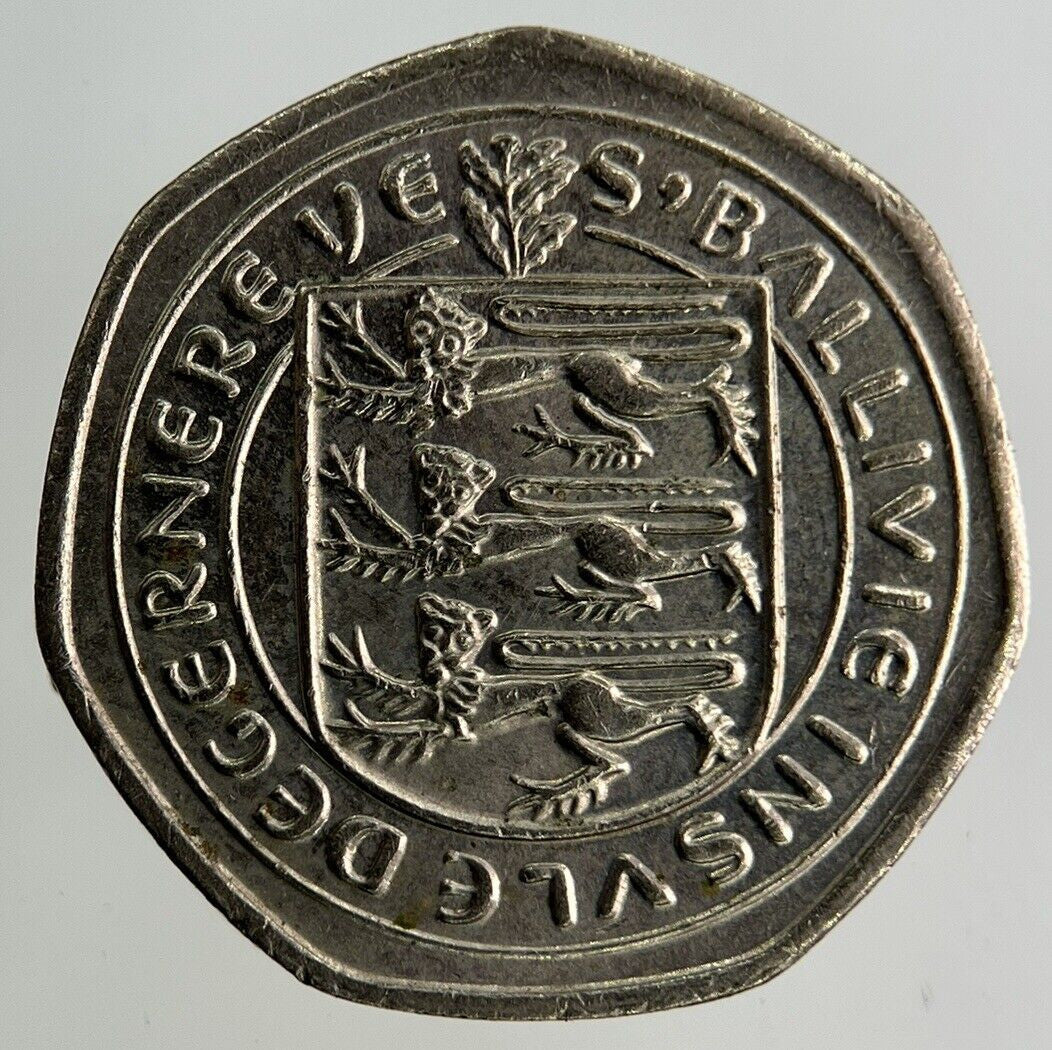 1982 Guernsey 20p Twenty - Pence Coin | Fine Collectable Grade
