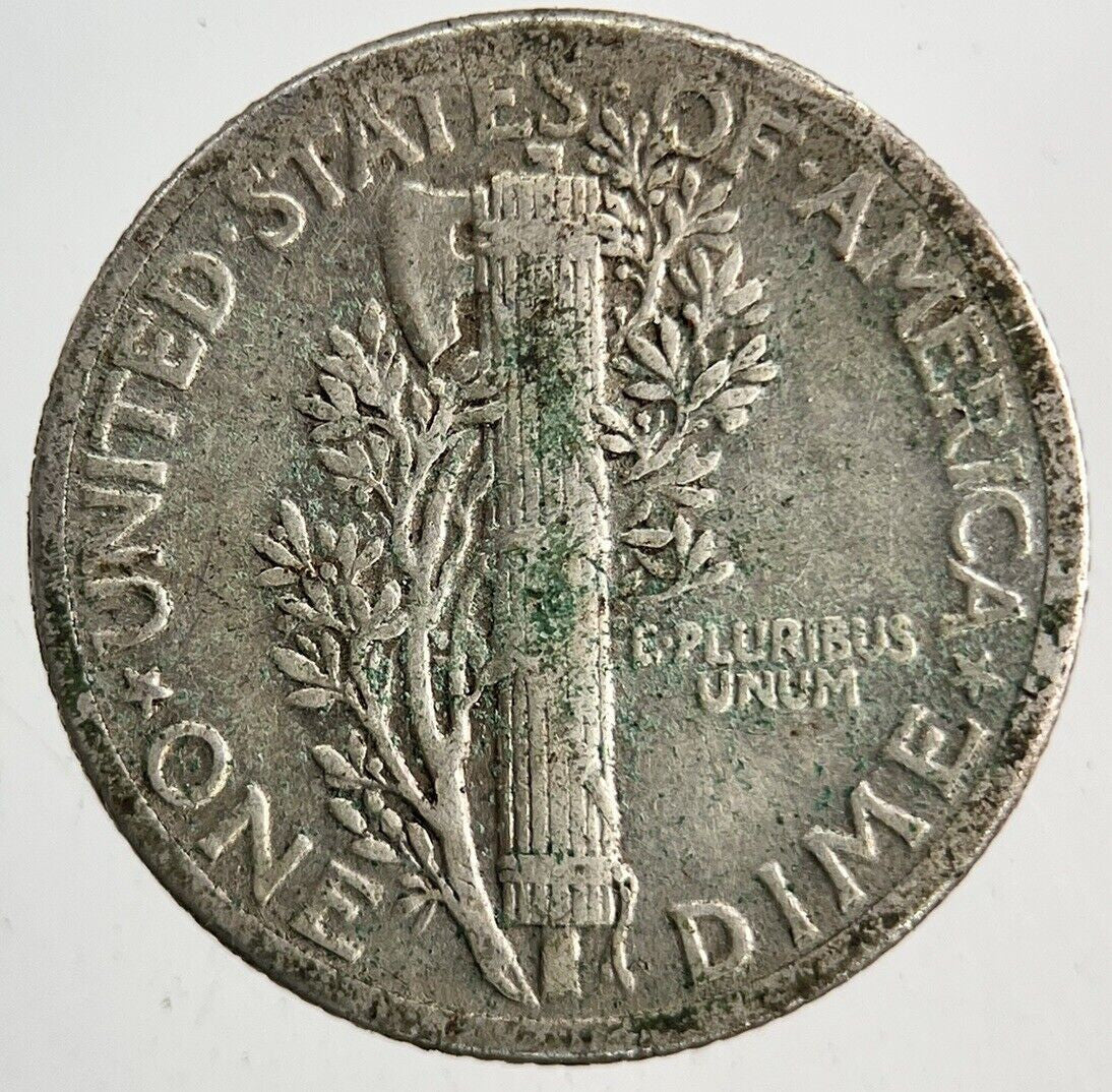 1937 US USA Mercury Dime Silver Coin | Fine Collectable Grade