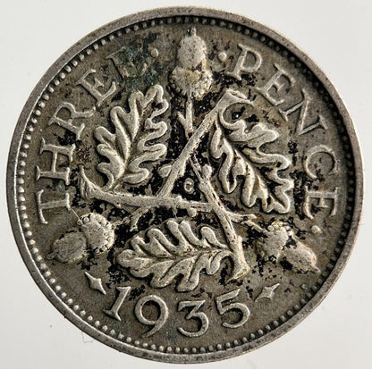 1935 George V Threepence Silver Coin | Fine Collectable Grade