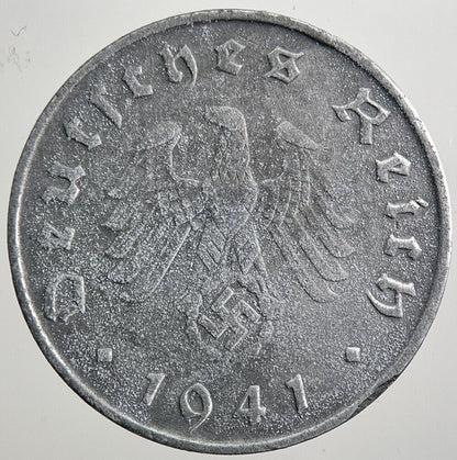 1941 - D Germany Nazi 10 Pfennig Coin | Collectable Grade | a2257