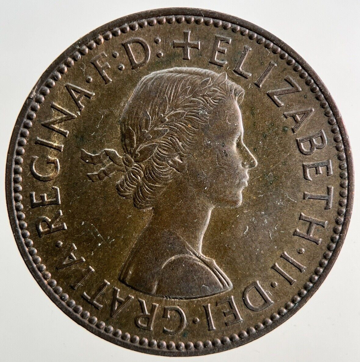1958 Elizabeth II 2nd Half - Penny Coin | Very Fine Grade
