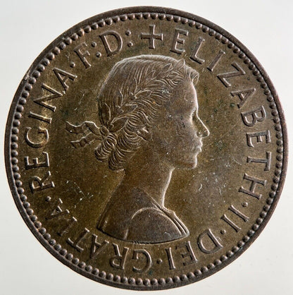 1958 Elizabeth II 2nd Half - Penny Coin | Very Fine Grade