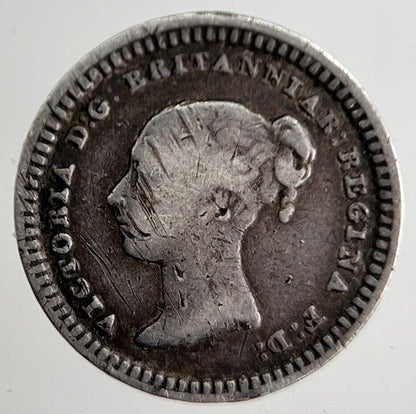 1843 Victoria 1 - 1/2 Three - Half - Pence Silver Coin | Fine Collectable Grade a8297