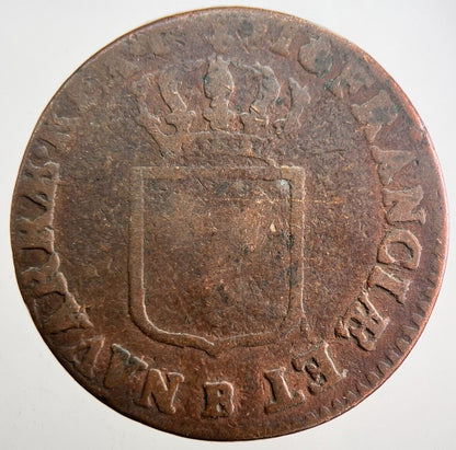 1774 - 1792 France 1 One Sol Coin Louis XVI | Collectable Grade