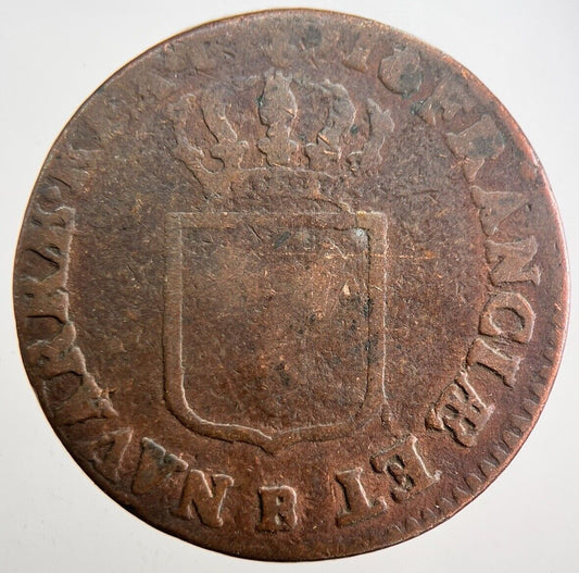 1774 - 1792 France 1 One Sol Coin Louis XVI | Collectable Grade