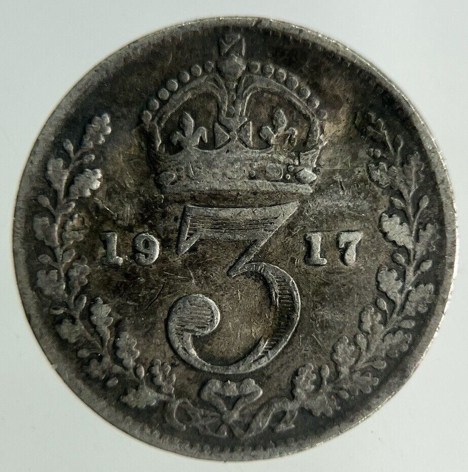 1917 George V Threepence Silver Coin | Fine Collectable Grade