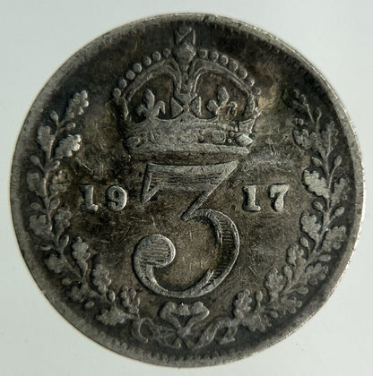 1917 George V Threepence Silver Coin | Fine Collectable Grade