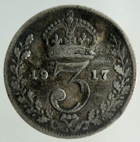 1917 George V Threepence Silver Coin | Fine Collectable Grade