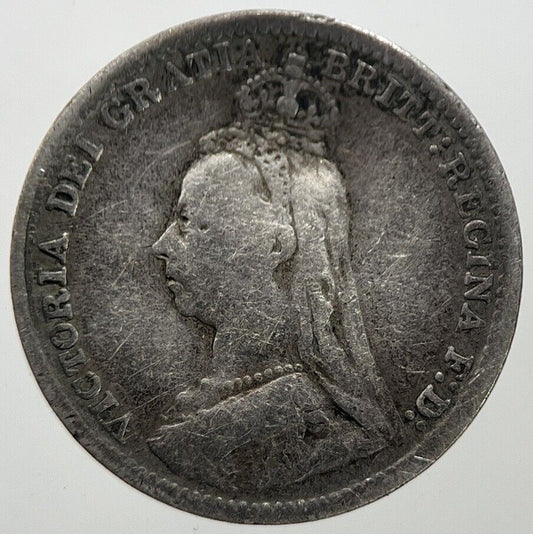 1892 Victoria Threepence Silver Coin | Collectable Grade | a7305