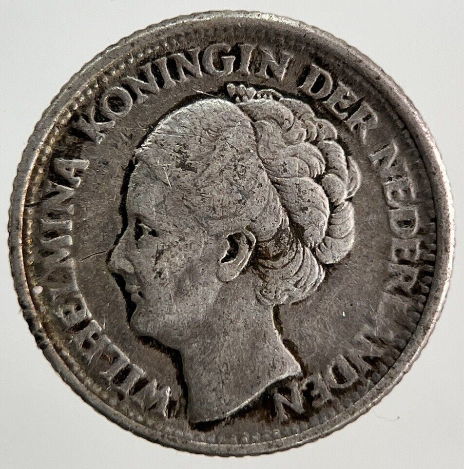 1944 Netherlands 10 Cents Silver Coin | Fine Collectable Grade