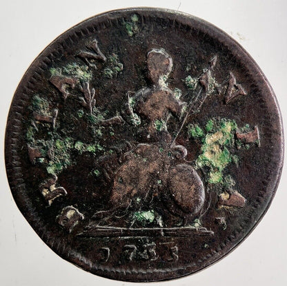 1755 George II 2nd Farthing Coin | Fine Collectable Grade | a6045