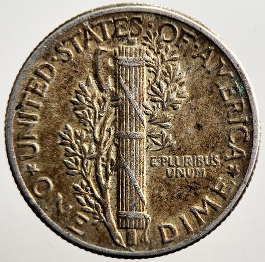 1944 US USA Mercury Dime Silver Coin | Fine Collectable Grade | a3556