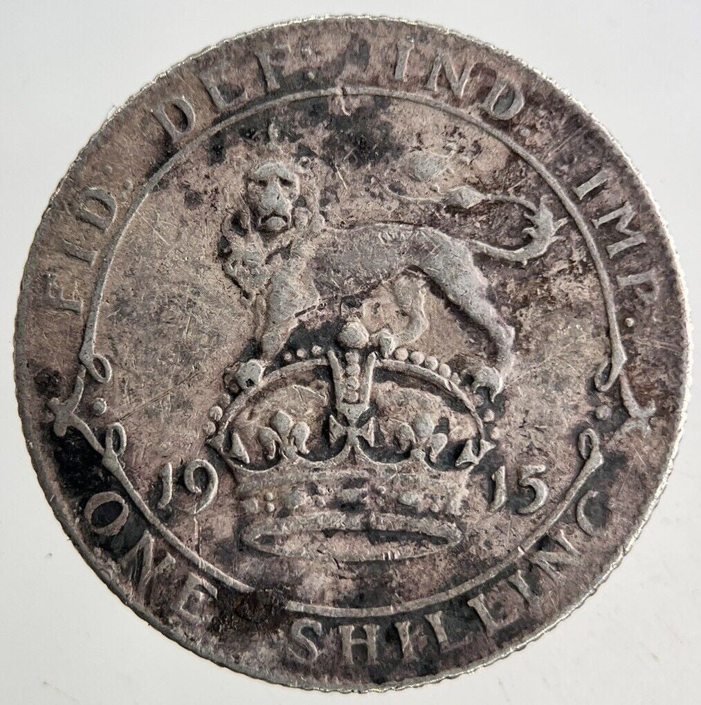 1915 George V Shilling Silver Coin | Fine Collectable Grade