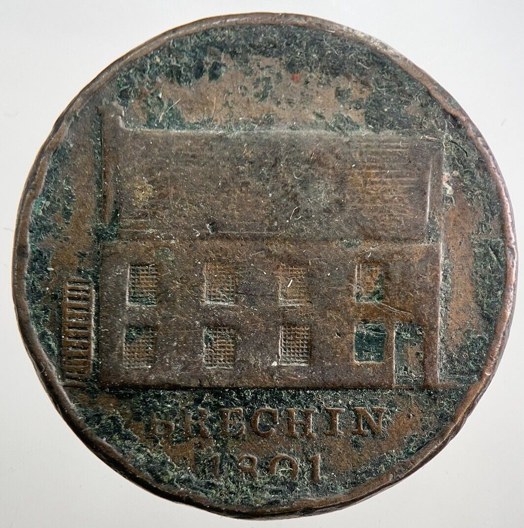 1801 Angusshire Brechin Smith Half - Penny Token Coin | Collectable Grade | a7988