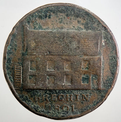 1801 Angusshire Brechin Smith Half - Penny Token Coin | Collectable Grade | a7988