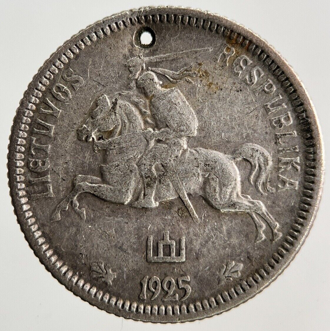 1925 Lithuania 1 Litas Silver Coin | Fine Collectable Grade