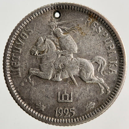 1925 Lithuania 1 Litas Silver Coin | Fine Collectable Grade