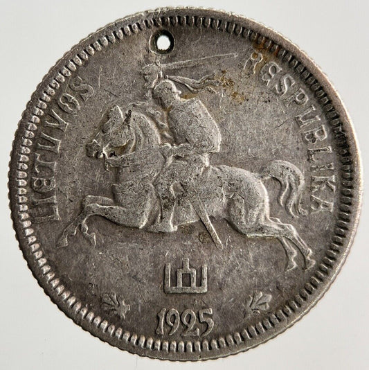 1925 Lithuania 1 Litas Silver Coin | Fine Collectable Grade
