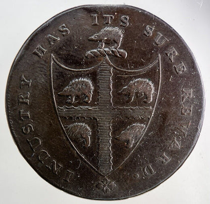 1793 Birmingham Half-Penny Coin | Fine Collectable Grade