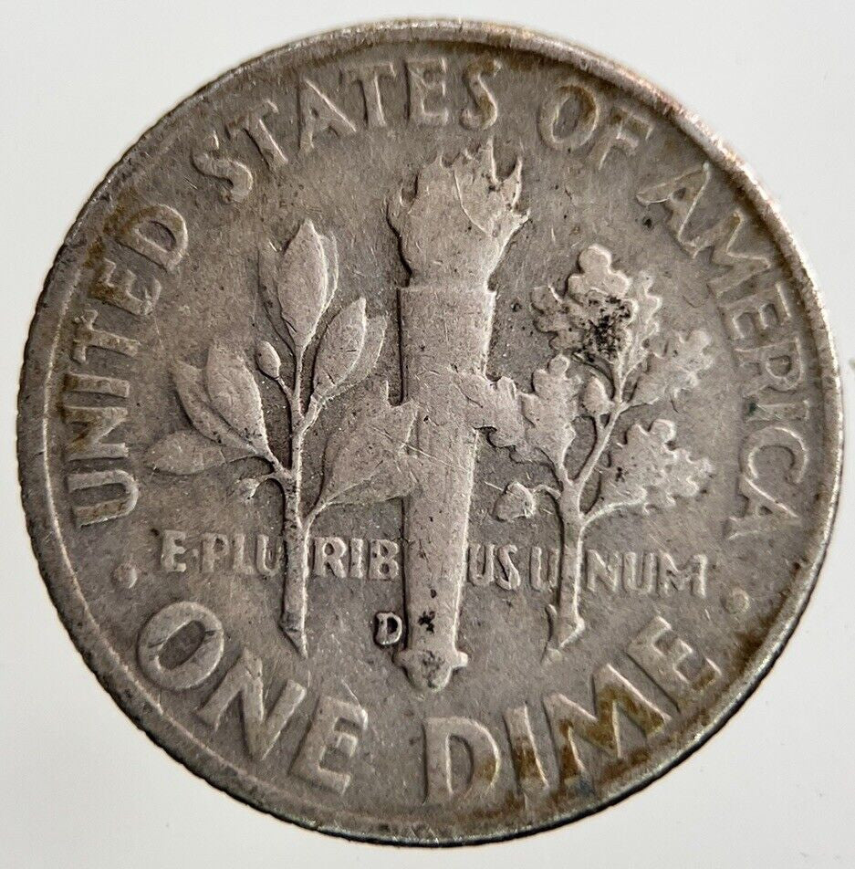 1953 - D US USA Roosevelt One Dime Silver Coin | Collectable Grade