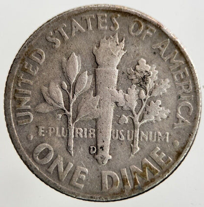 1953 - D US USA Roosevelt One Dime Silver Coin | Collectable Grade