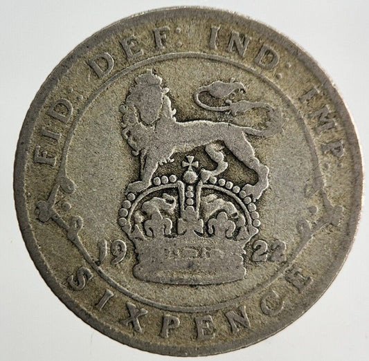 1922 George V Sixpence Silver Coin | Fair Grade