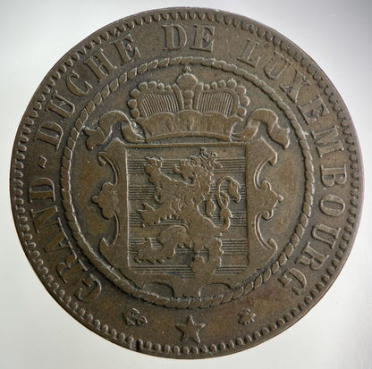 1865 Luxembourg 10 Centimes Coin | Fine Collectable Grade