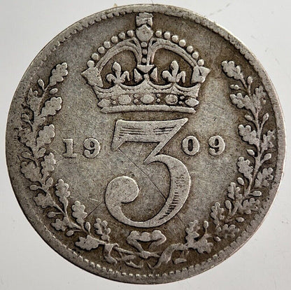 1909 Edward VII Threepence Silver Coin | Collectable Grade | a8715