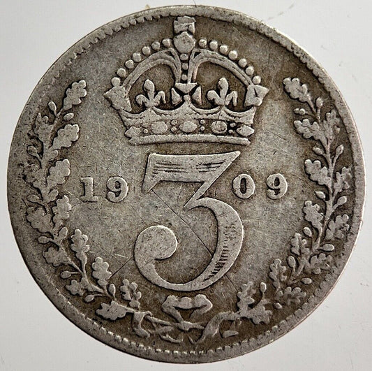 1909 Edward VII Threepence Silver Coin | Collectable Grade | a8715