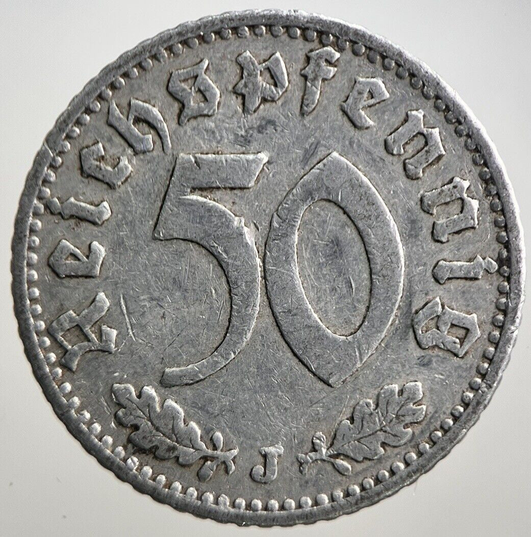 1935 - J Germany 50 Pfennig Coin | Fine Collectable Grade | a3076