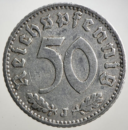 1935 - J Germany 50 Pfennig Coin | Fine Collectable Grade | a3076