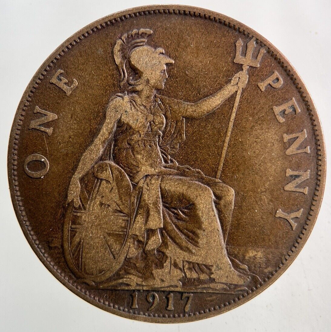 1917 George V One Penny Coin | Collectable Grade