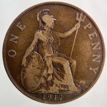 1917 George V One Penny Coin | Collectable Grade