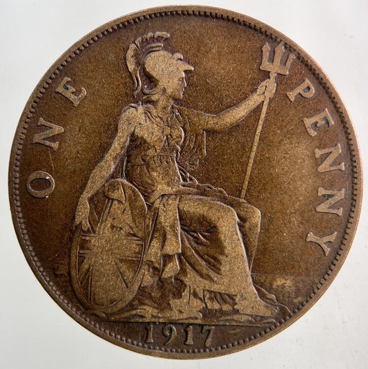 1917 George V One Penny Coin | Collectable Grade